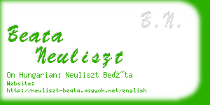 beata neuliszt business card